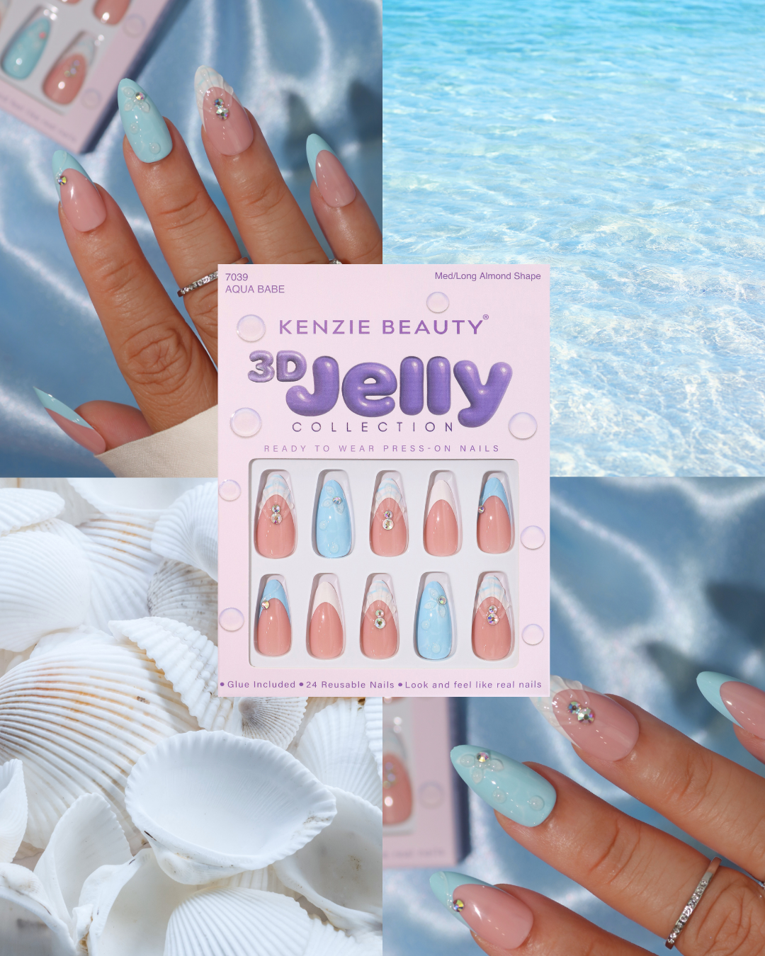 #0 NEW 3D JELLY PRESS-ON NAILS COLLECTION
