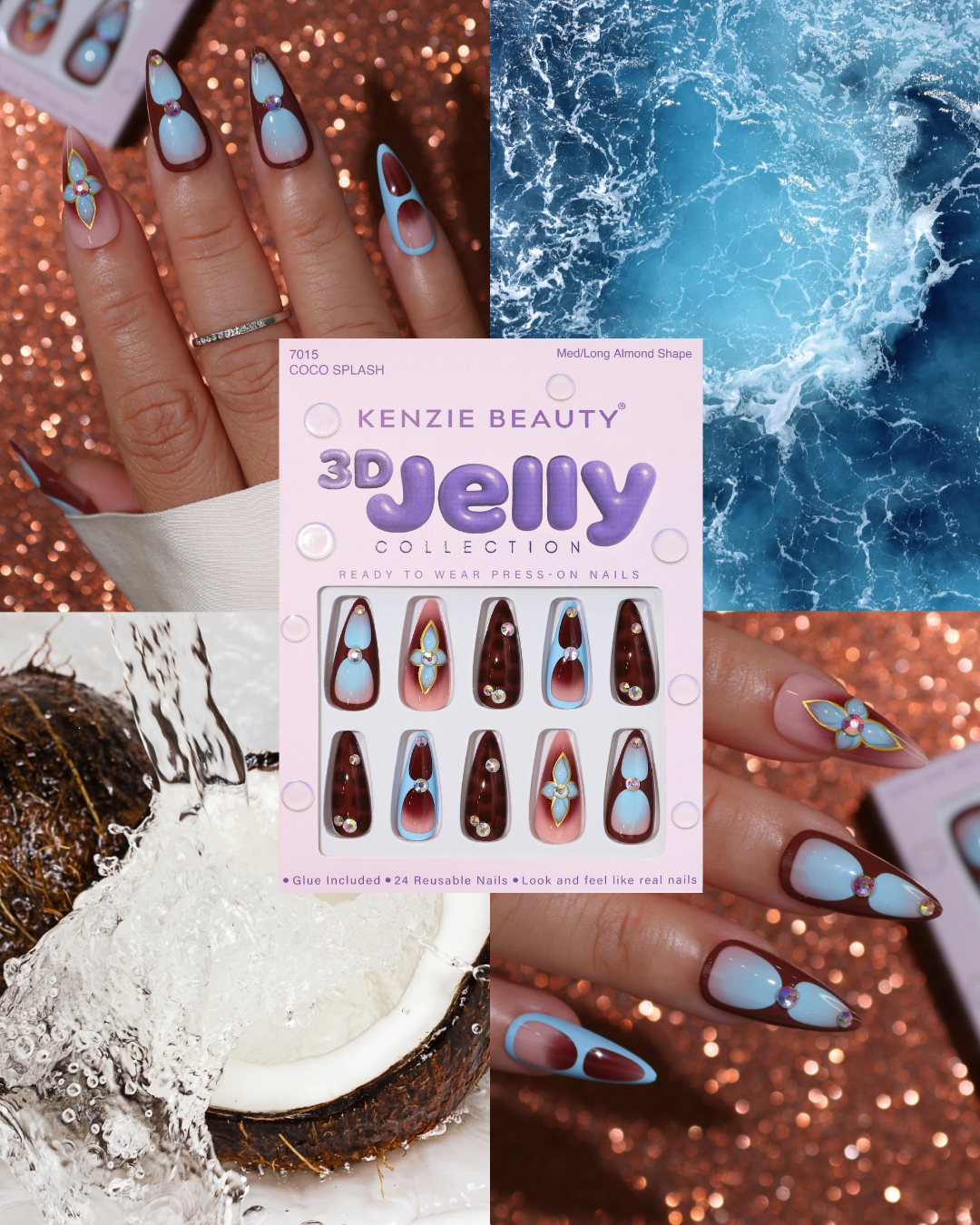 #0 NEW 3D JELLY PRESS-ON NAILS COLLECTION