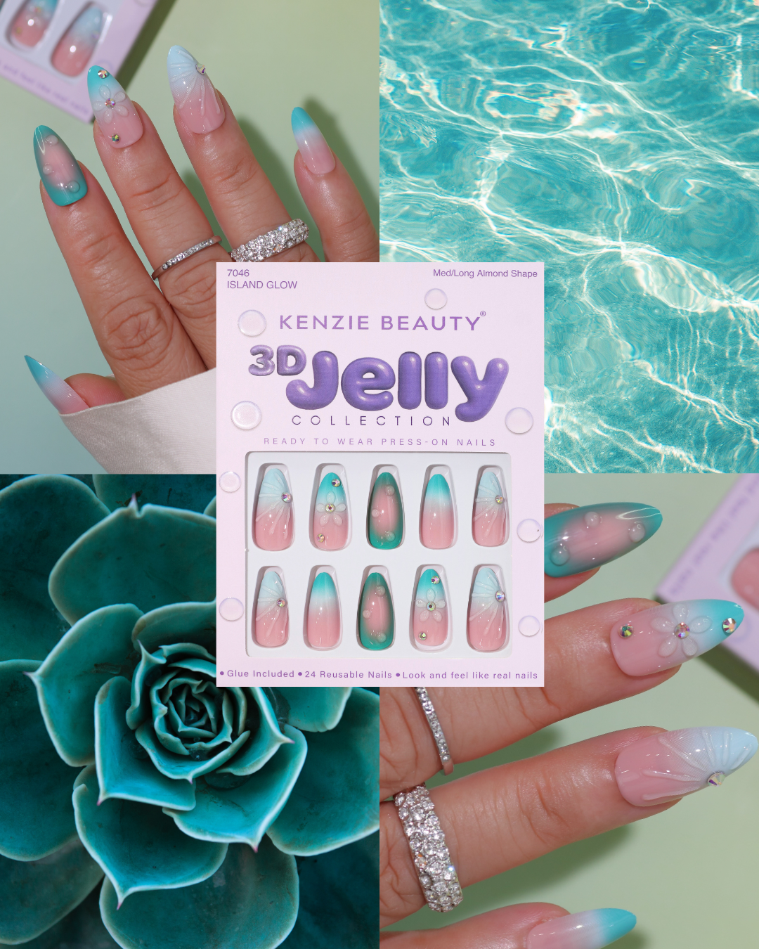 #0 NEW 3D JELLY PRESS-ON NAILS COLLECTION