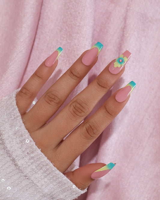 PUR VIBES PRESS-ON NAILS - FLORA POP