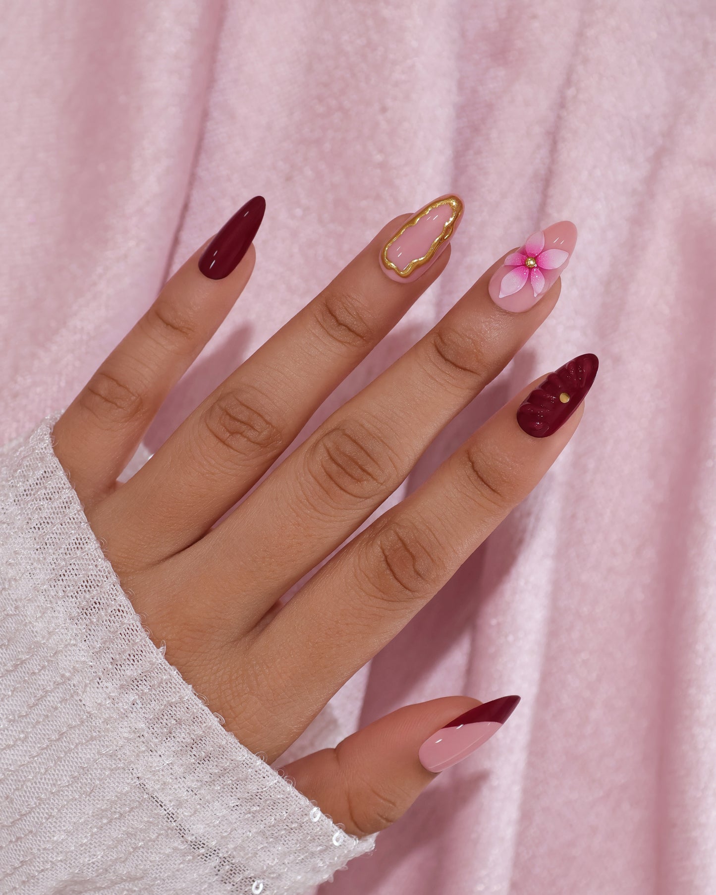 PUR VIBES PRESS-ON NAILS - RUBY FLORA
