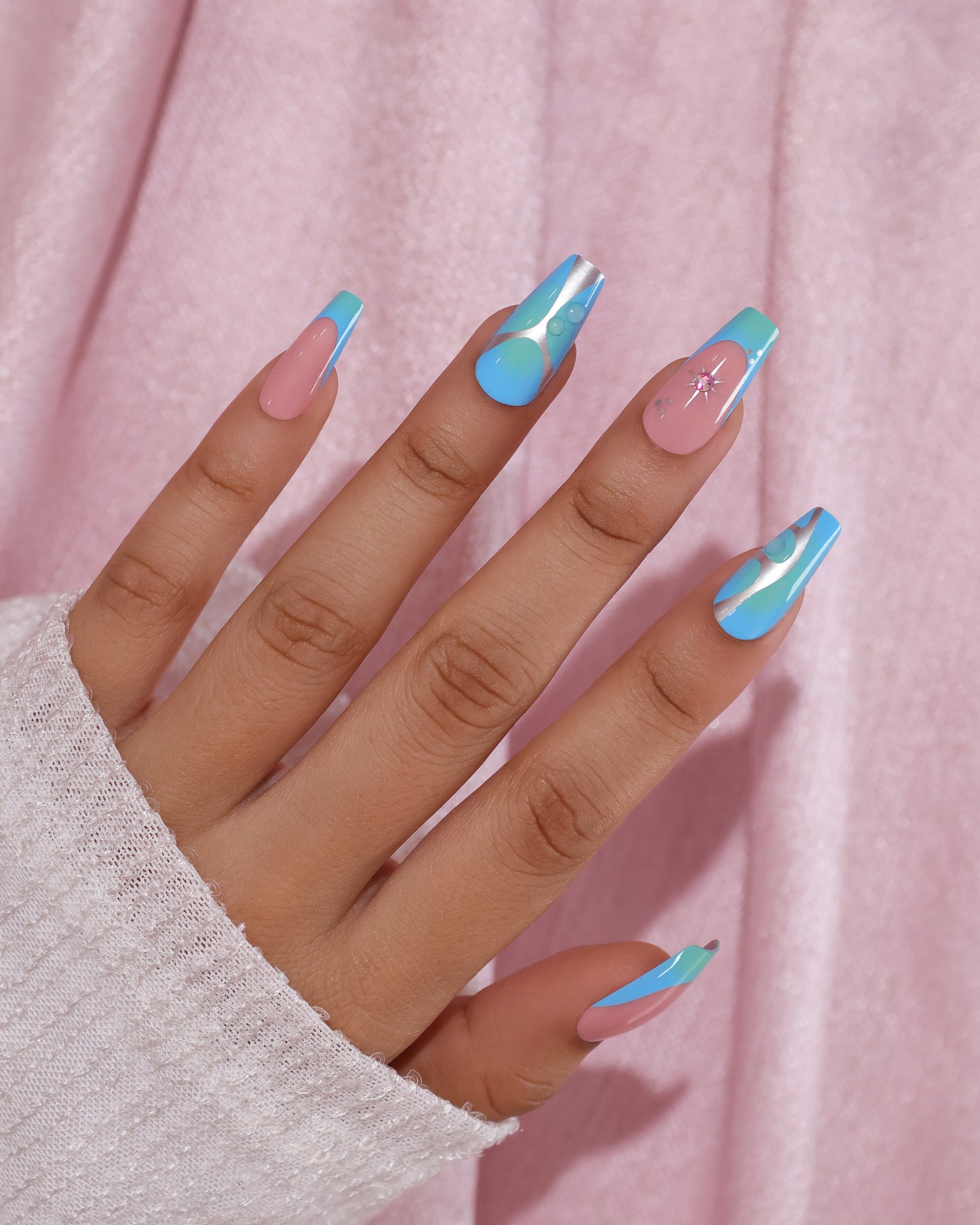 PUR VIBES PRESS-ON NAILS - SEA MUSE
